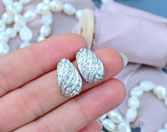 Wedding Stud Earrings Bridal Crystal Earrings Wedding Jewelry Diamante Earrings Cubic Zirconia Earrings1