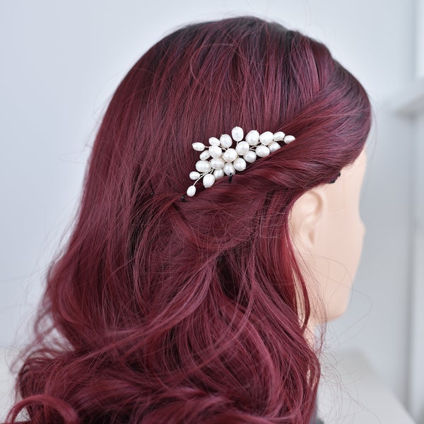 Wedding hair comb pearl, Bridal hair accessories, Pearl hair piece, Wedding hair pin, Bridesmaid hair accessory