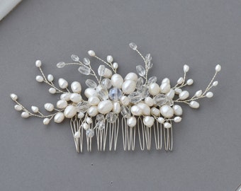 Hochzeit Haarkamm Perle, Braut Haarkamm, großes Hochzeitshaarteil, Haarkamm für die Braut, Perlenhaarschmuck