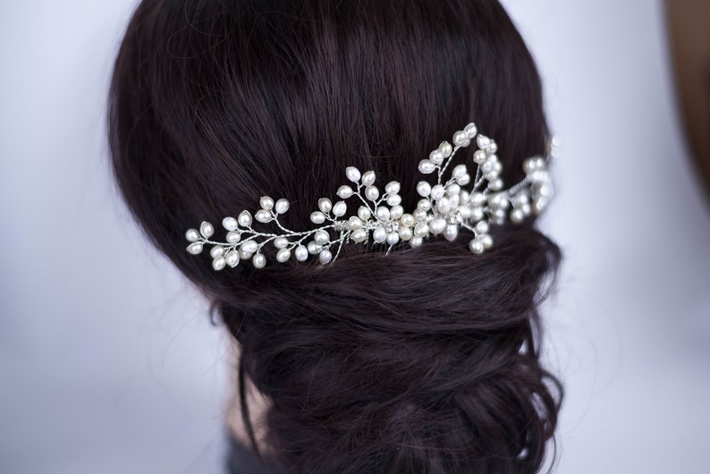 Bridal Hair Comb Wedding Hair Comb Crystal hair comb hair clip Large Pearl Hair comb Bridal Hair Piece hair accessories