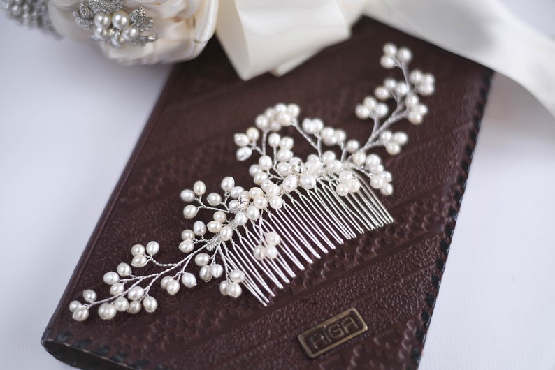 Bridal Hair Comb Wedding Hair Comb Crystal hair comb hair clip Large Pearl Hair comb Bridal Hair Piece hair accessories