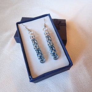 Long Byzantine Chainmail Earrings image 2