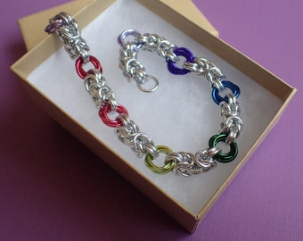 Byzantine Rose Chainmail Bracelet