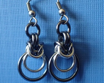 Byzantine Drop Loop Chainmail Earrings