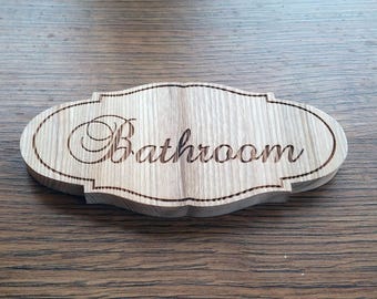 Bathroom sign, Toilet door sign, Wooden sign, Restaurant bathroom sign, Handcrafted sign, Bathroom Toilet decor
