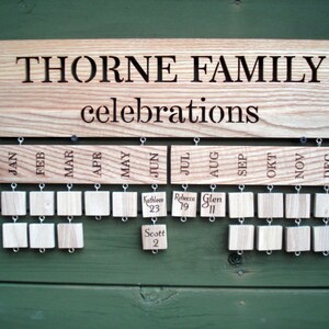 Personalised Wooden Family Birthday Board, Family Birthday Calendar, Family Celebration Sign, Family Anniversarys, Family Sign, Handmade