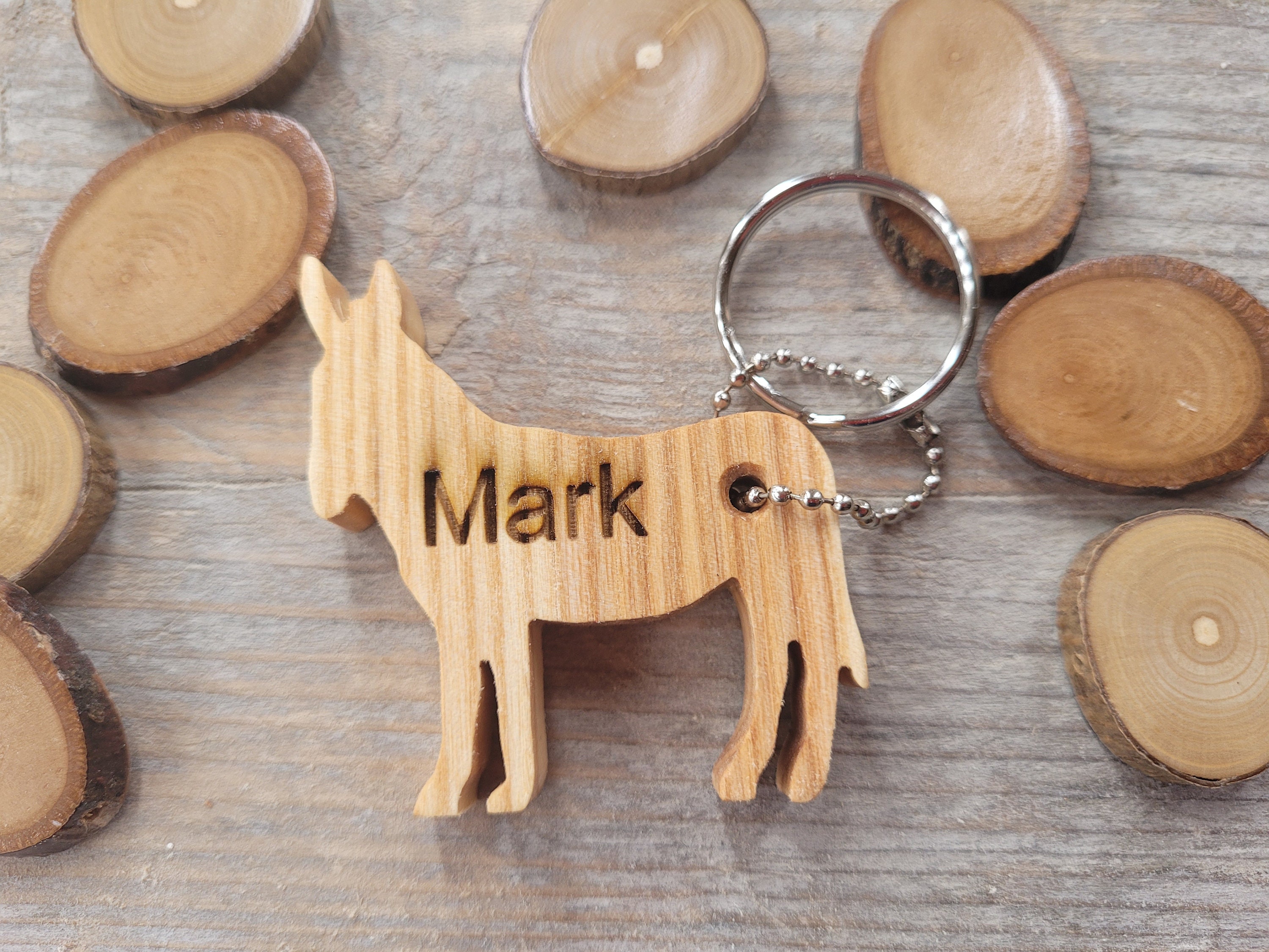 Personalized Wooden Donkey Key Chain, Wood Donkey Key Fob Hand Cut - Etsy