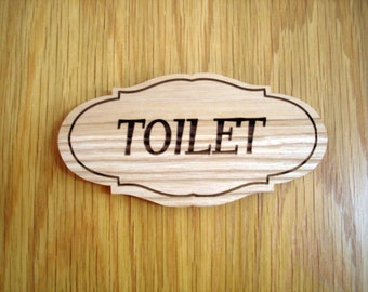 Toilet sign, Toilet door sign, Wooden sign, Restaurant bathroom sign, Handcrafted sign, Bathroom Toilet decor