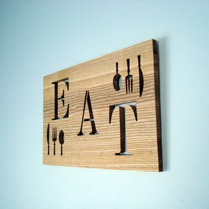 Wooden Kitchen Wall Hanging sign, Eat Wooden Sign, House sign, Kitchen Sign, Home Decor, Handcrafted sign, Wall art, Rustic wooden wall sign
