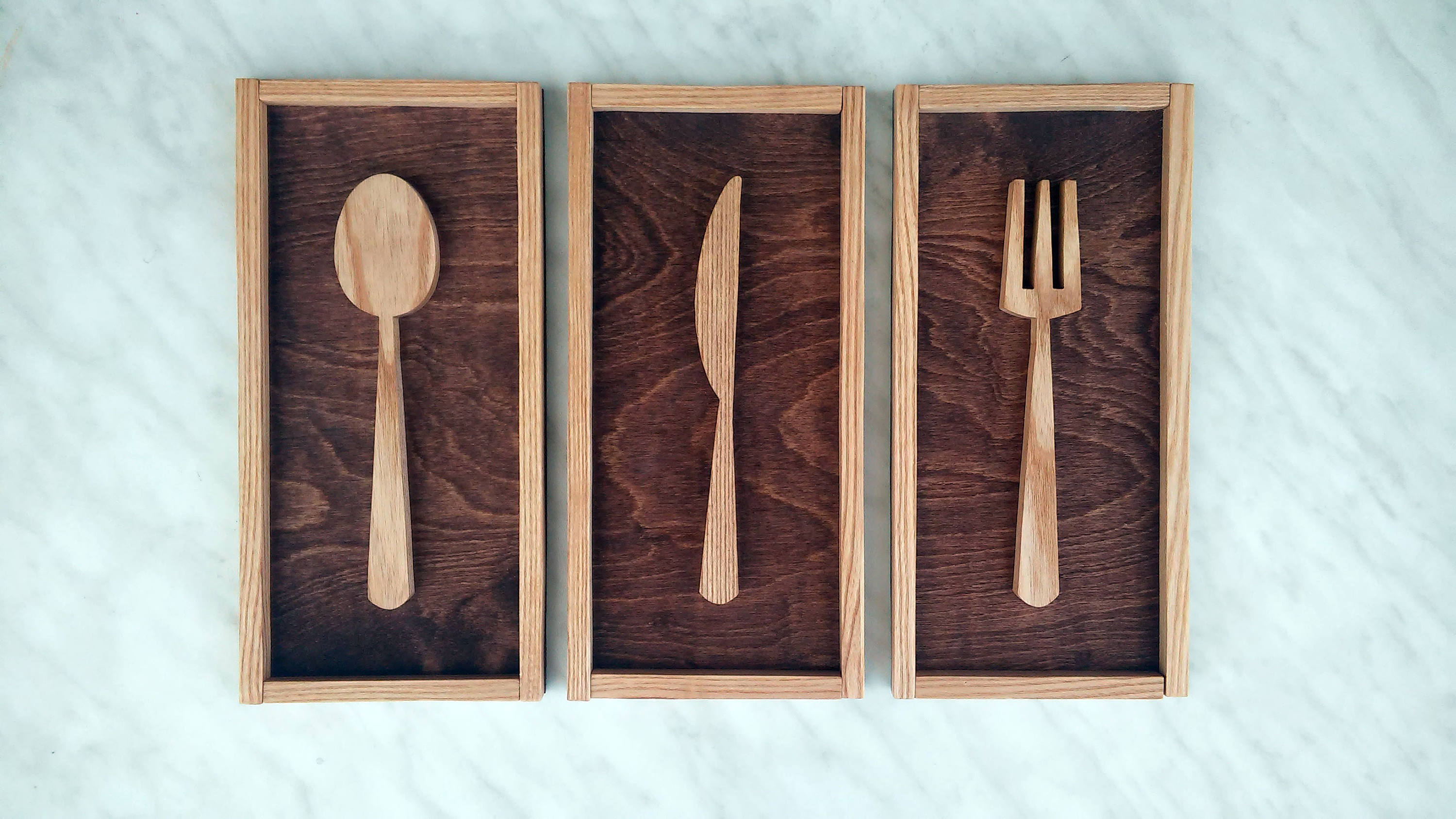 Madera cocina pared colgante signo tenedor cuchara cuchillo | Etsy