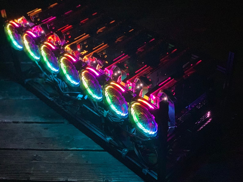 Ultimate RGB GPU Mining Rig 8X GTX 2000series hardware Etsy