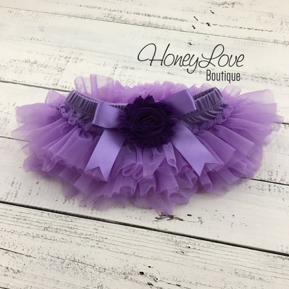 Lavender Grape Purple Tutu Skirt Bloomers Diaper Cover Embellished