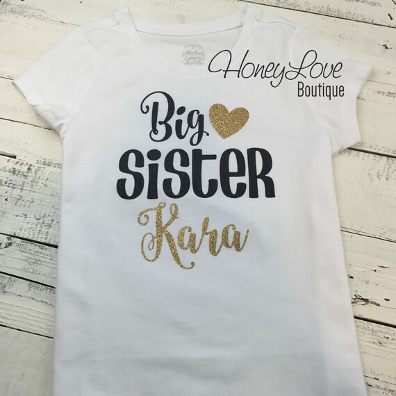 PERSONALIZED SISTER Sibling Shirts Matching Sis Little Middle Twin