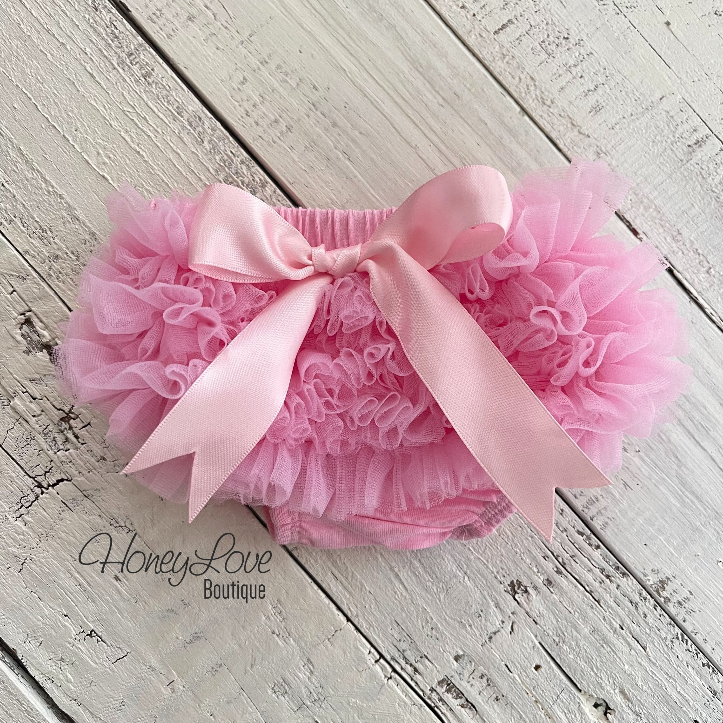 Pink Baby Girl Ruffle Bloomers, Ruffle Diaper Cover, Newborn Baby ...