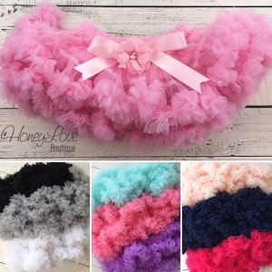 18 COLORS! Baby girls Pettiskirt Pink Purple Gray Navy Watermelon Coral Mint Peach Black White Red tutu skirt photo prop cake smash birthday