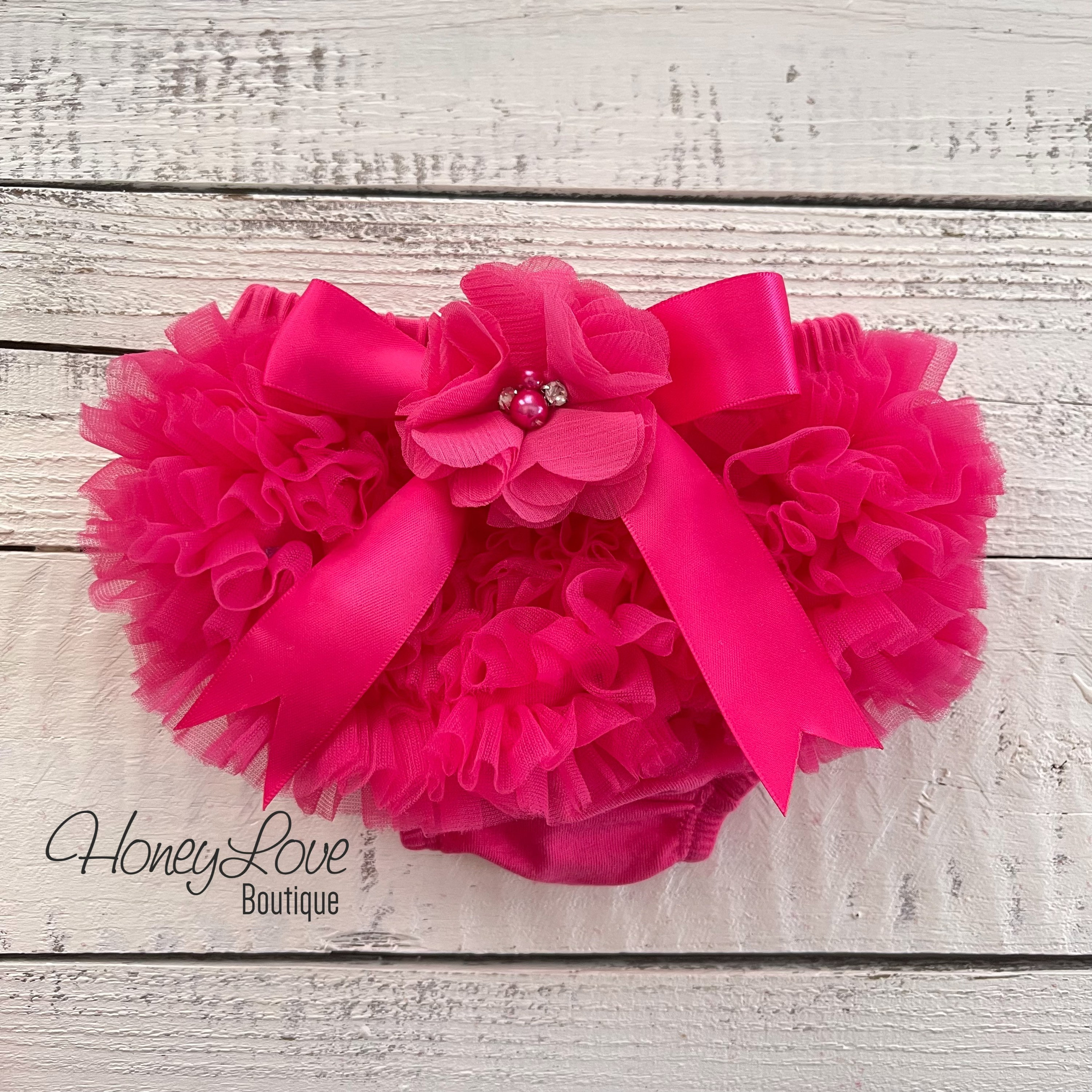 Watermelon Pink Baby Girl Ruffle Bloomers, Ruffle Diaper Cover, Newborn ...