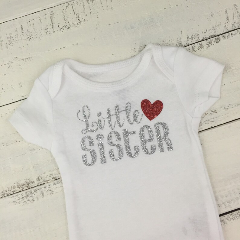 SISTER Sibling shirts Matching Sis Little Middle Twin Big Sister glitter bodysuits custom personalization shirt newborn infant toddler girl