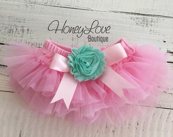 PERSONALIZED Name Outfit - Rose Gold glitter and Peach/Vintage Pink - embellished tutu skirt bloomers
