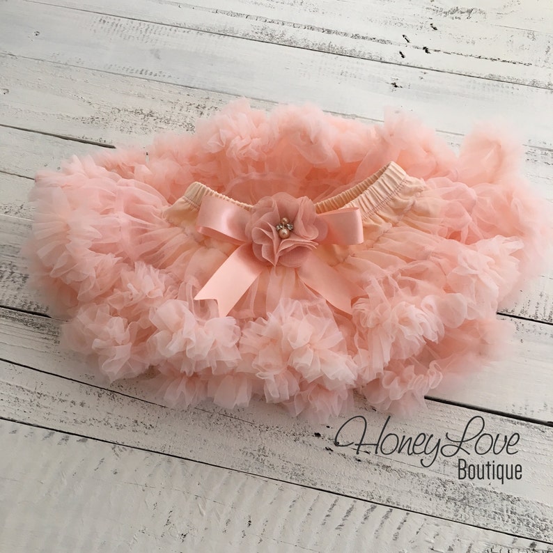 Peach Pettiskirt Baby Girl Tutu Skirt Newborn Photo Prop Etsy