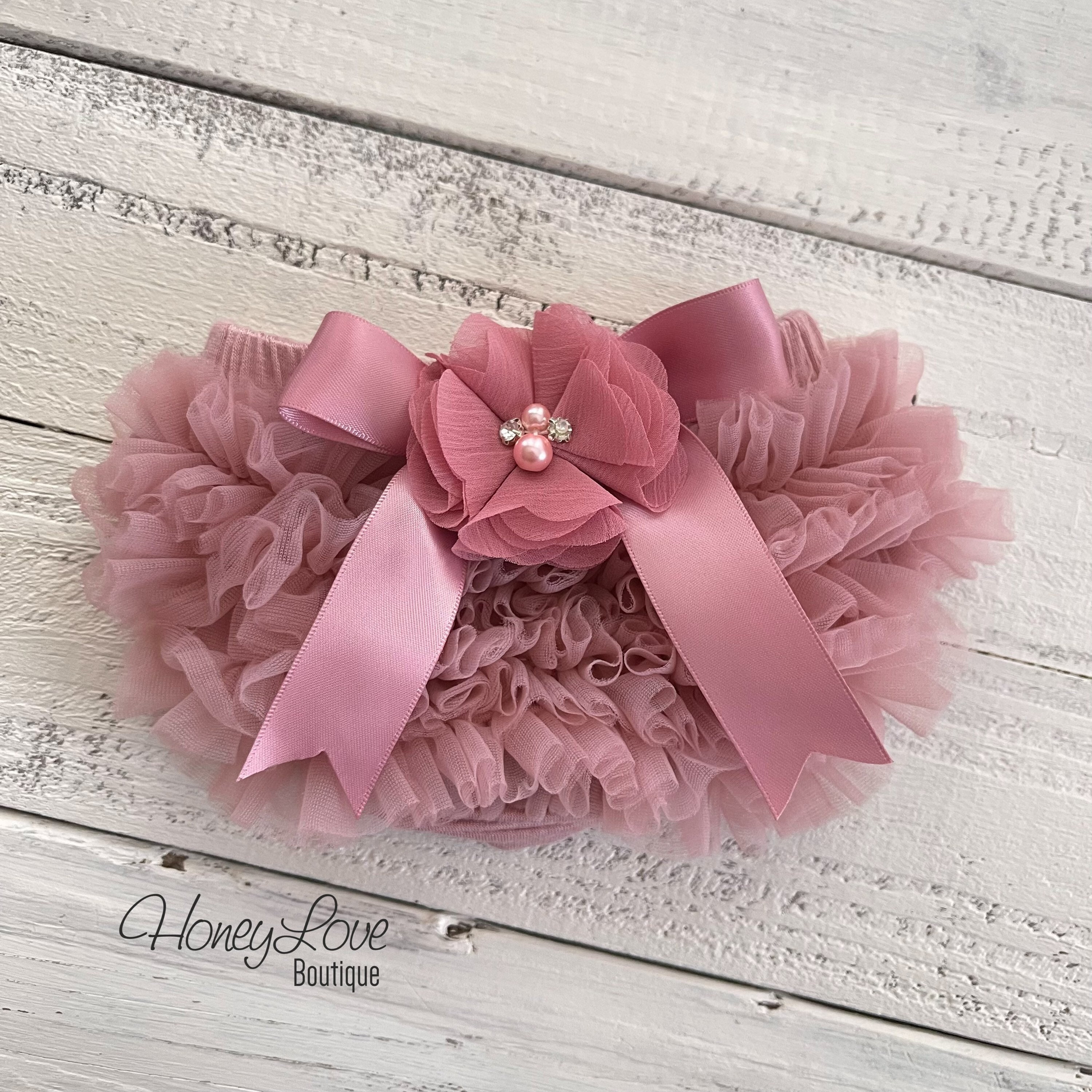 Vintage Pink Baby Girl Ruffle Bloomers, Ruffle Diaper Cover, Newborn ...
