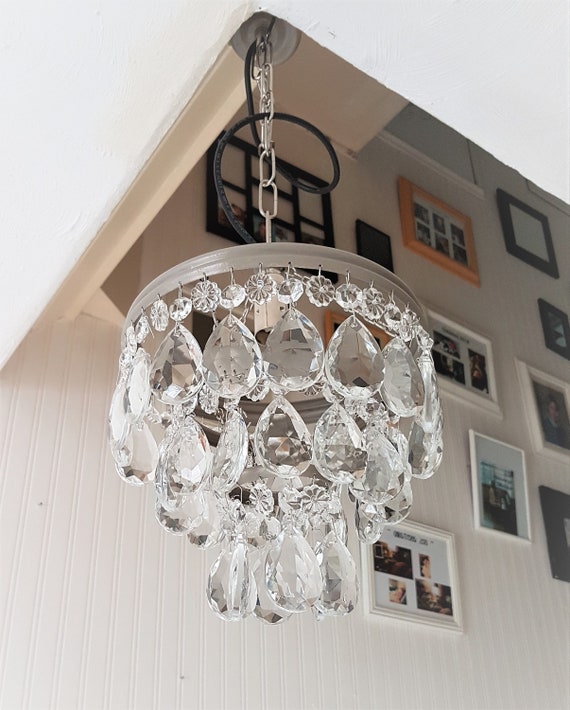 Waterfall Crystal Chandelier Vintage Leaded Image 0