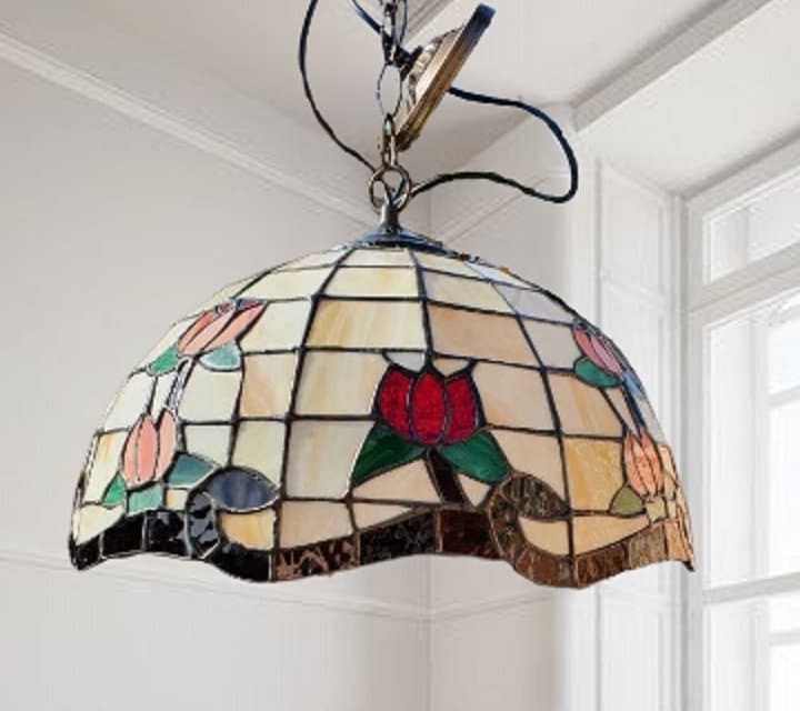 Stained glass hanging shop lamps for sale