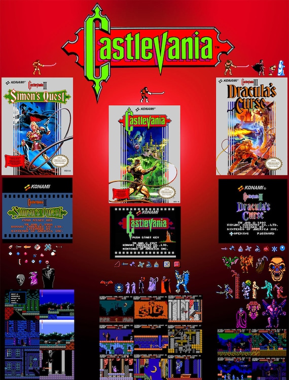 Buy Castlevania NES Compilation Poster Online in India Etsy