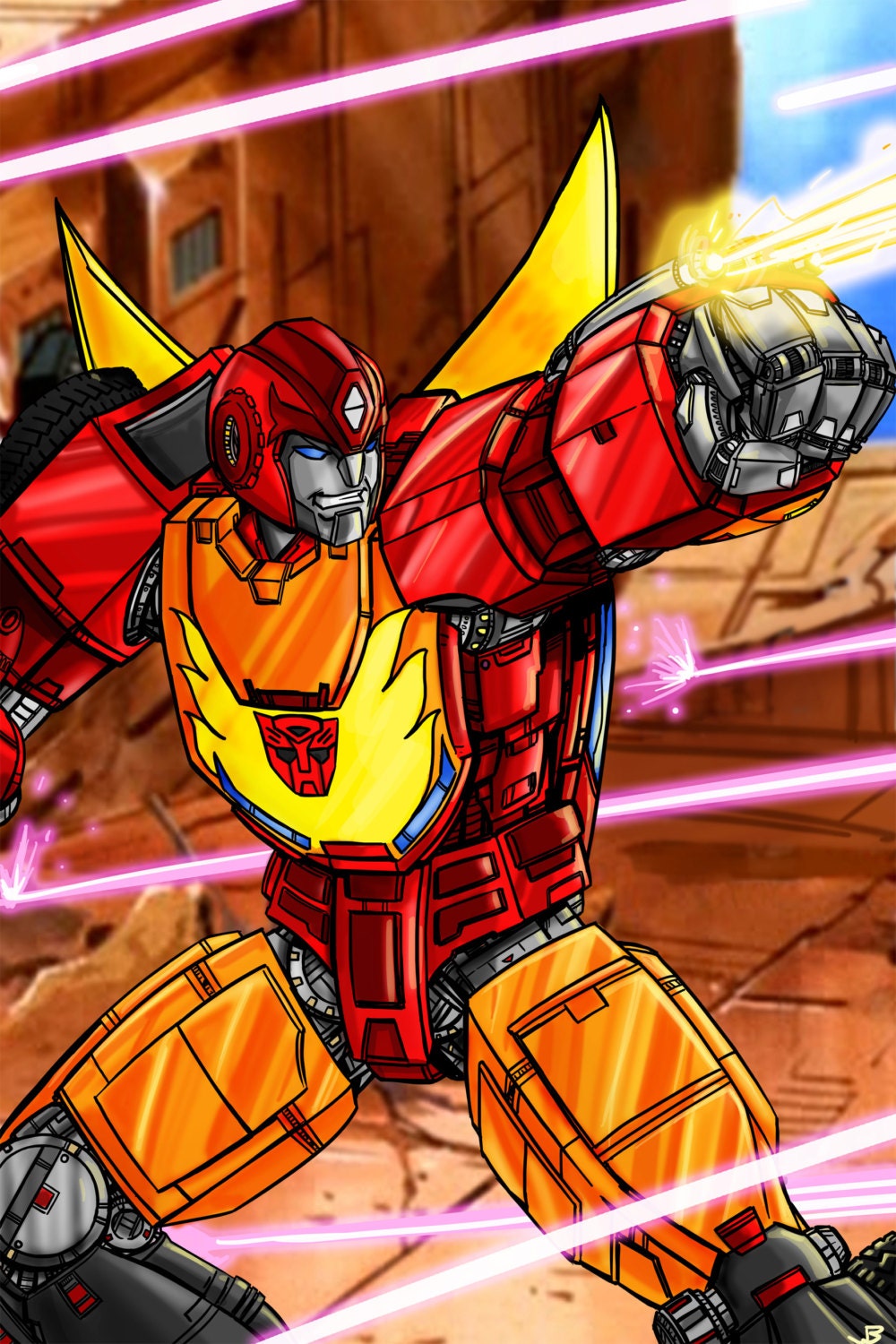 Classic Hotrod Generation 1 Transformers Poster Etsy