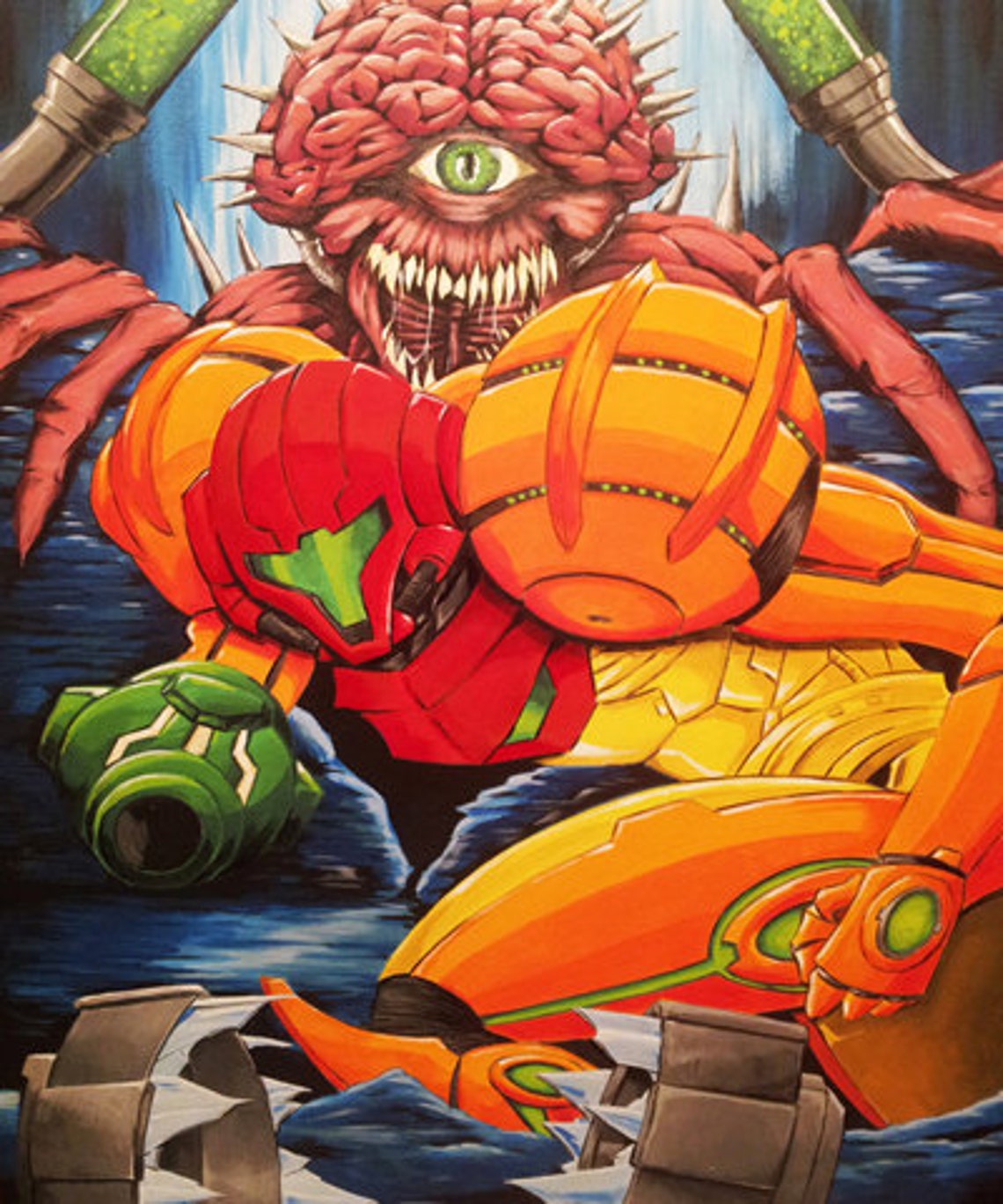 Metroid SNES original Poster Etsy