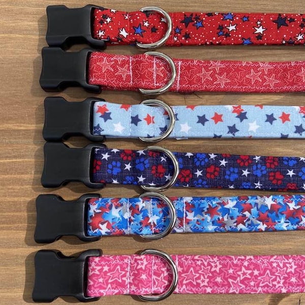 4th of July Dog Collar: Patriotic Stars & Stripes