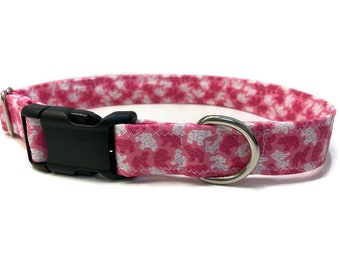 Pink Animal Cookie Dog Collar, Cookie dog collar, Martingale dog collar Animal Cookies, Pink dog collar