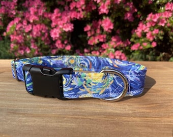 Starry Night dog collar, Van Gogh Inspired