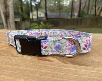 Spring Pastel Floral Dog collar, Easter Floral
