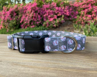 Baseball Dog Collar: Sports Pet Collar, Custom Option