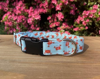 Crab dog collar, Crabby, Beach, Nautical, Crabby