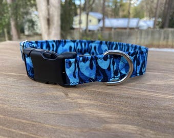 Blue Flame dog collar