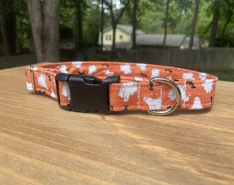 Ghosts and Bats Halloween Dog collar