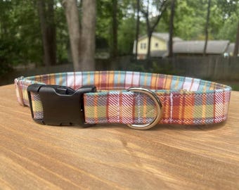 Fall Plaid Dog Collar: Cozy Autumn plaid