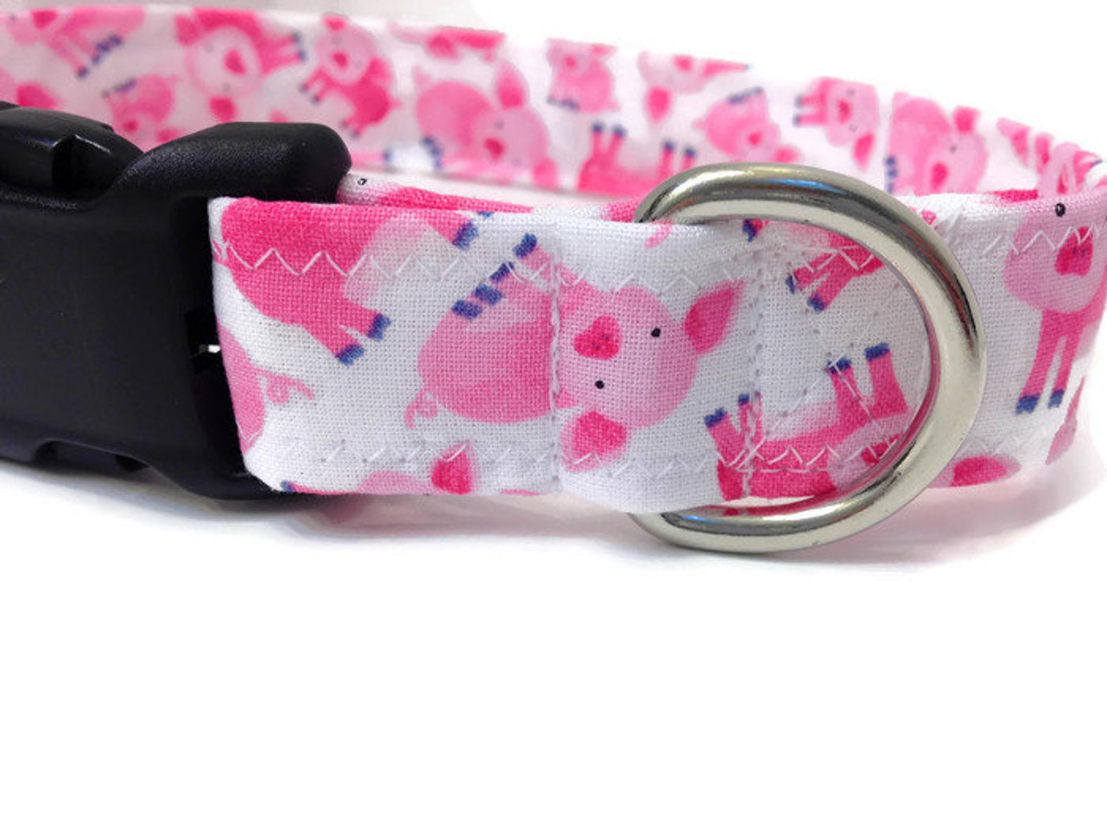 Dog Collar Pig Dog Collar Piggy Dog Collar Pink Pigs Dog Etsy