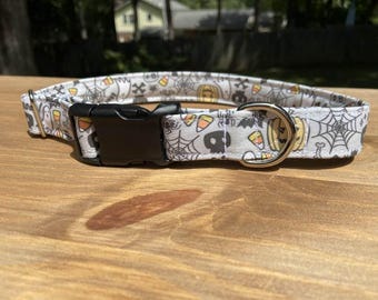 Doodle Halloween Dog Collar: Spooky Ghosts, Pumpkins, Bats