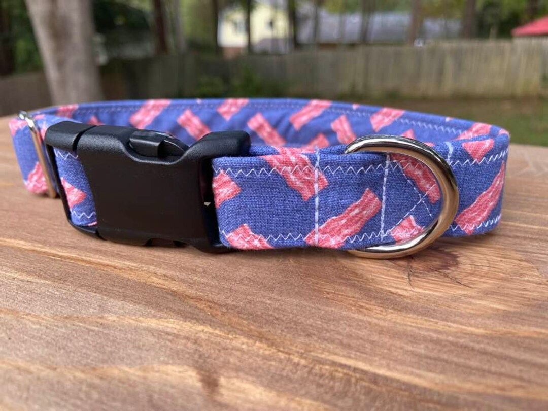 Bacon Dog Collar, Food Dog Collar, Blue Collar, Girl Dog Collar, Boy