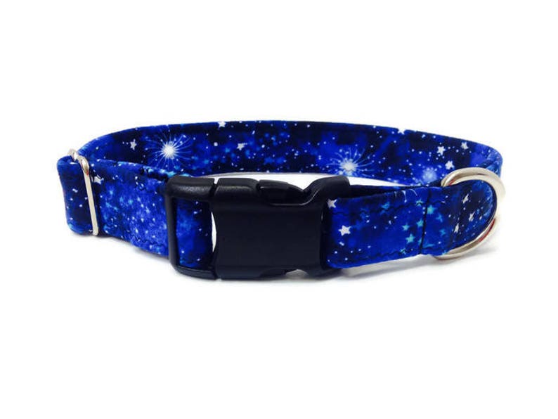Blue Galaxy Dog Collar Martingale Dog Collar Galaxy Dog Etsy