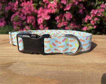 Hot Dog dog collar, Funny Novelty Food Collar