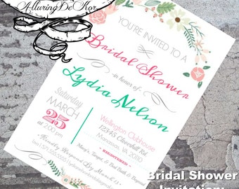 Bridal Shower Invitation - Floral