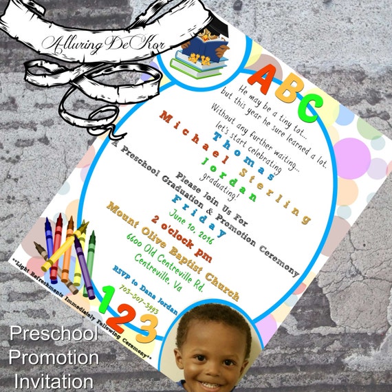 Preschool Graduation Invitation Il_570xn