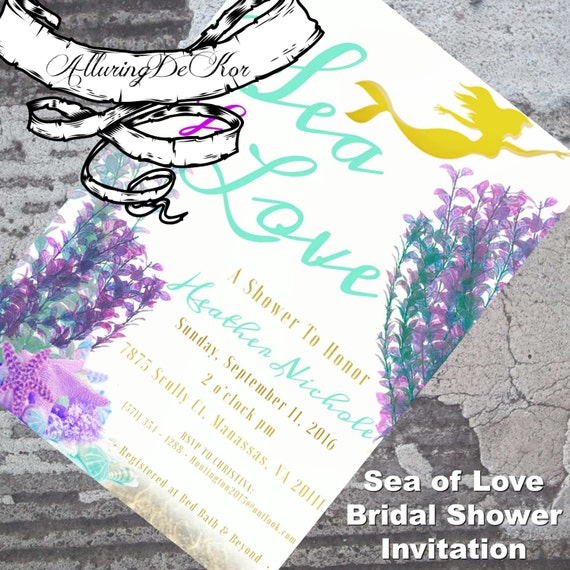 Bridal Shower Invitation - Sea of Love Il_570xn