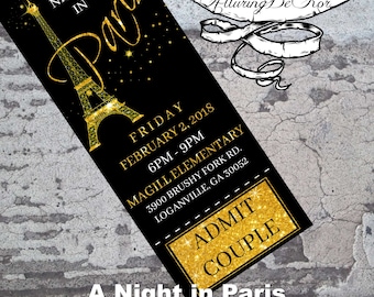 A Night in Paris School Dance Ticket
