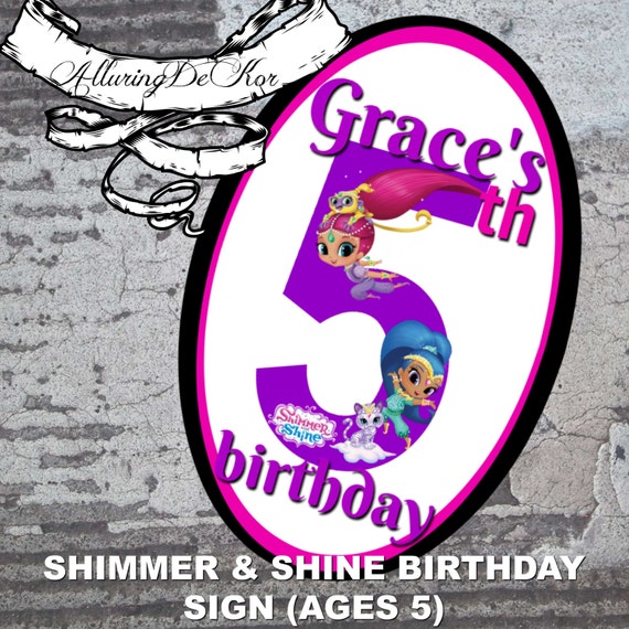 Shimmer & Shine Birthday Sign (ages 2-3) Il_570xn