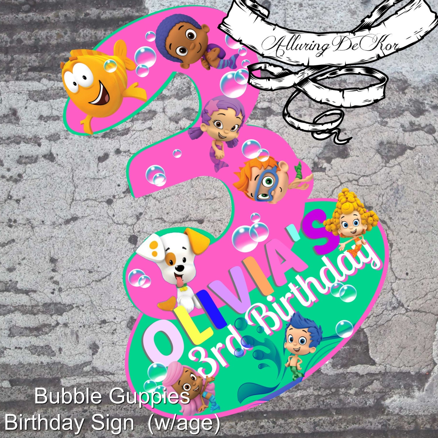 Bubble Guppies Happy 3rd Birthday