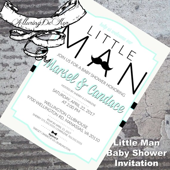 Little Man Baby Shower Invitation Il_570xn